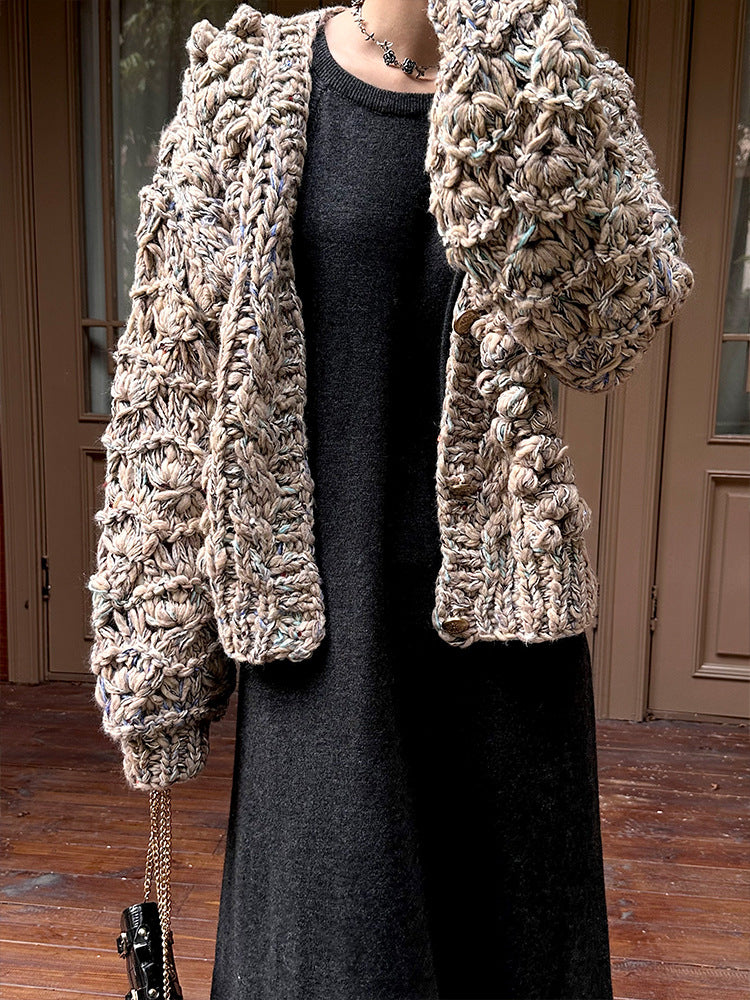 Chunky Textured Knit Cardigan