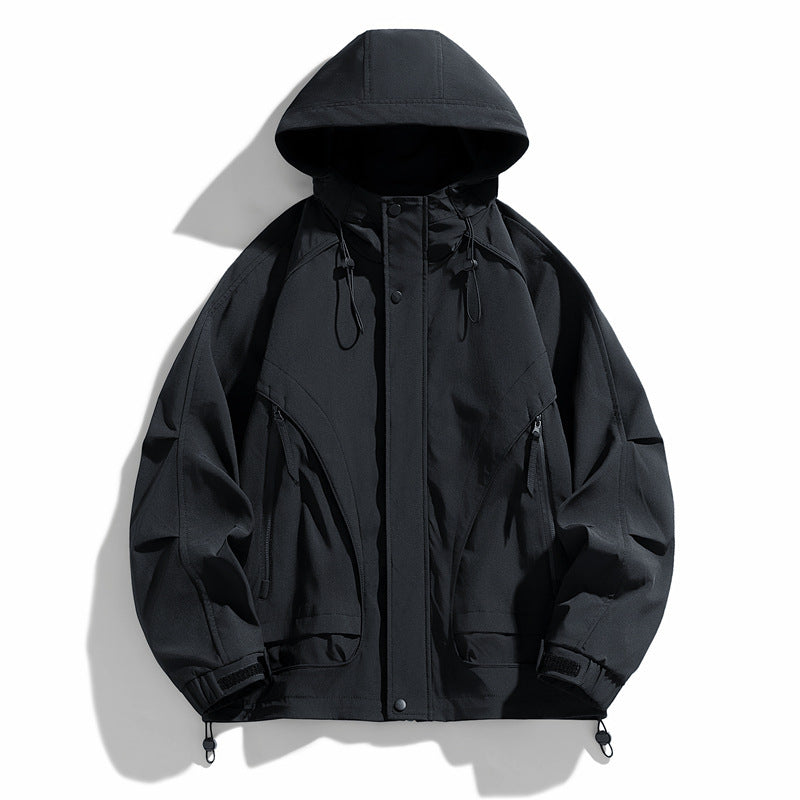 Men’s Windproof Hooded Utility Jacket