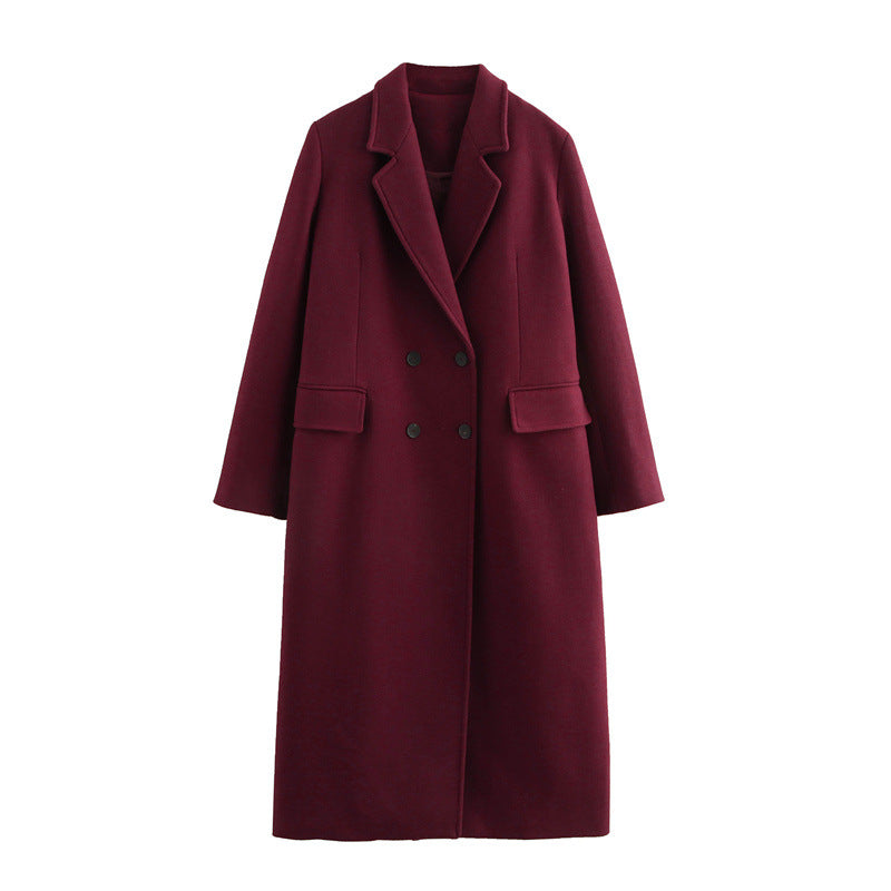 Long Burgundy Coat