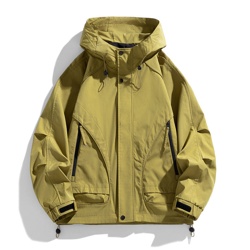 Men’s Windproof Hooded Utility Jacket