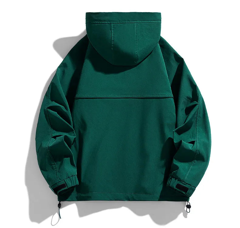 Men’s Windproof Hooded Utility Jacket