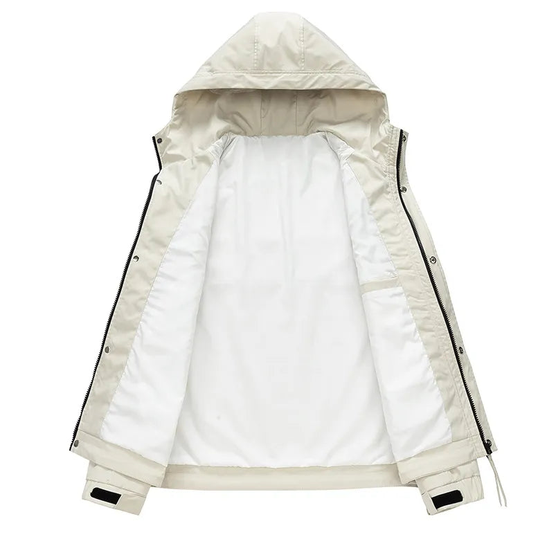 Men’s Windproof Hooded Utility Jacket