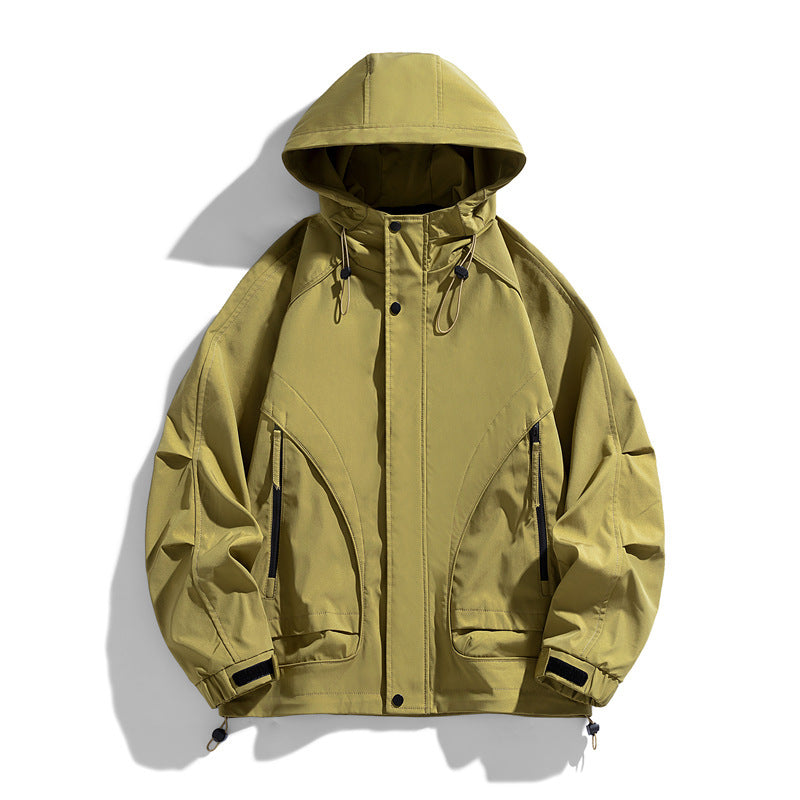 Men’s Windproof Hooded Utility Jacket