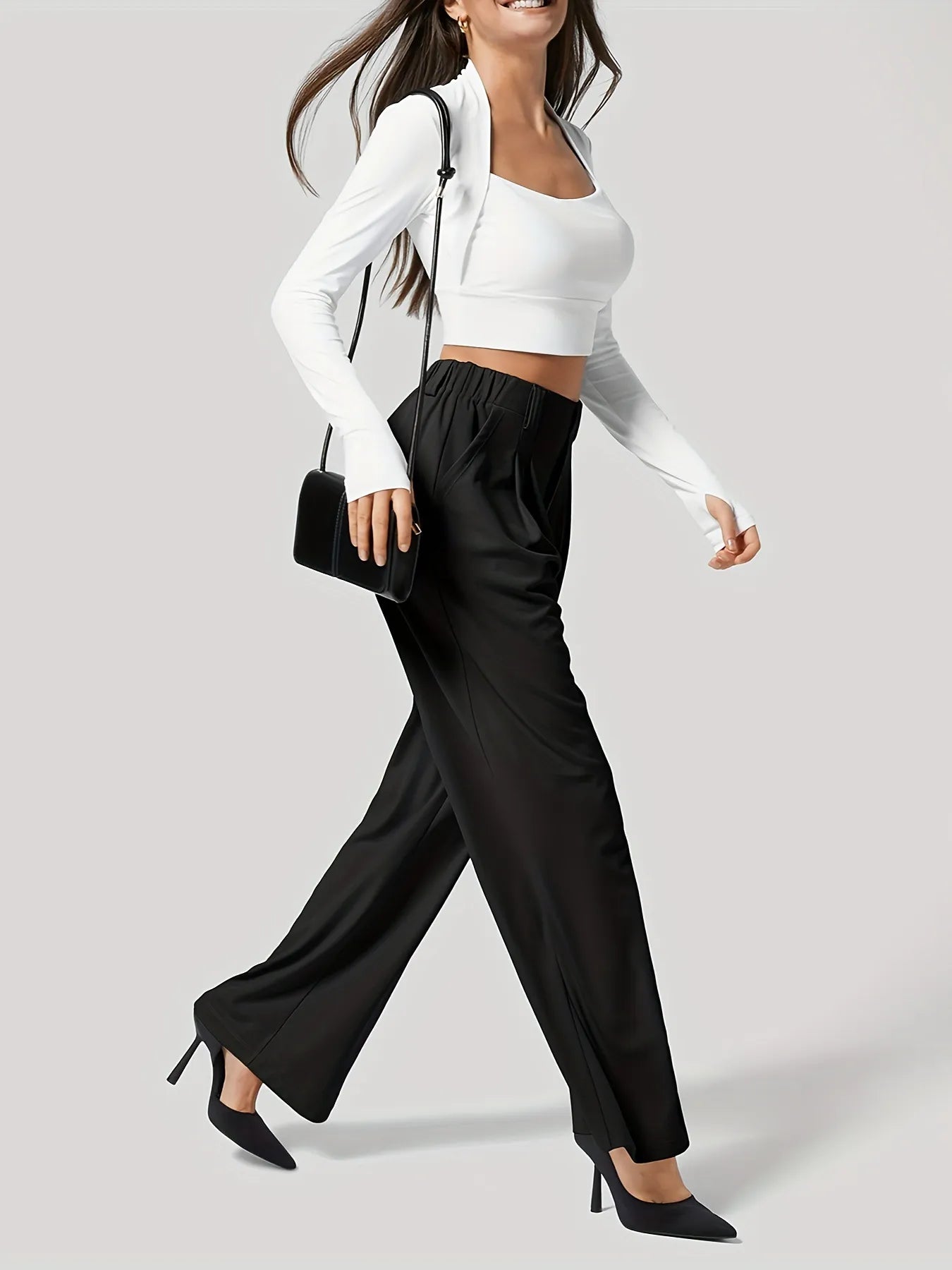 Women’s Wide Leg Waffle Trousers