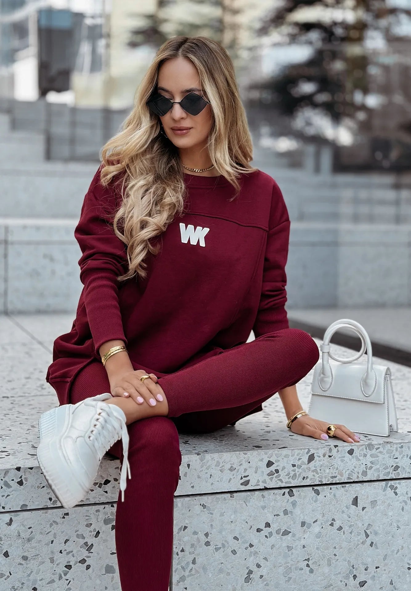 Women’s Casual 2-Piece Set – Oversized Sweatshirt & Leggings