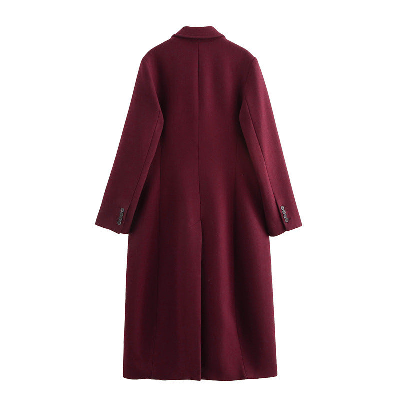 Long Burgundy Coat