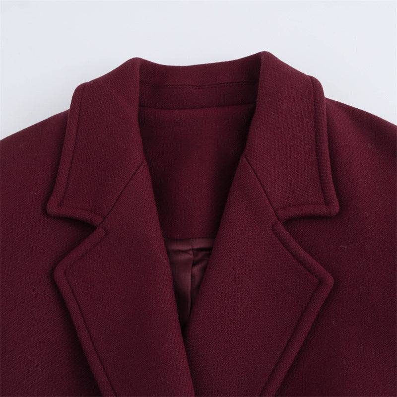 Long Burgundy Coat