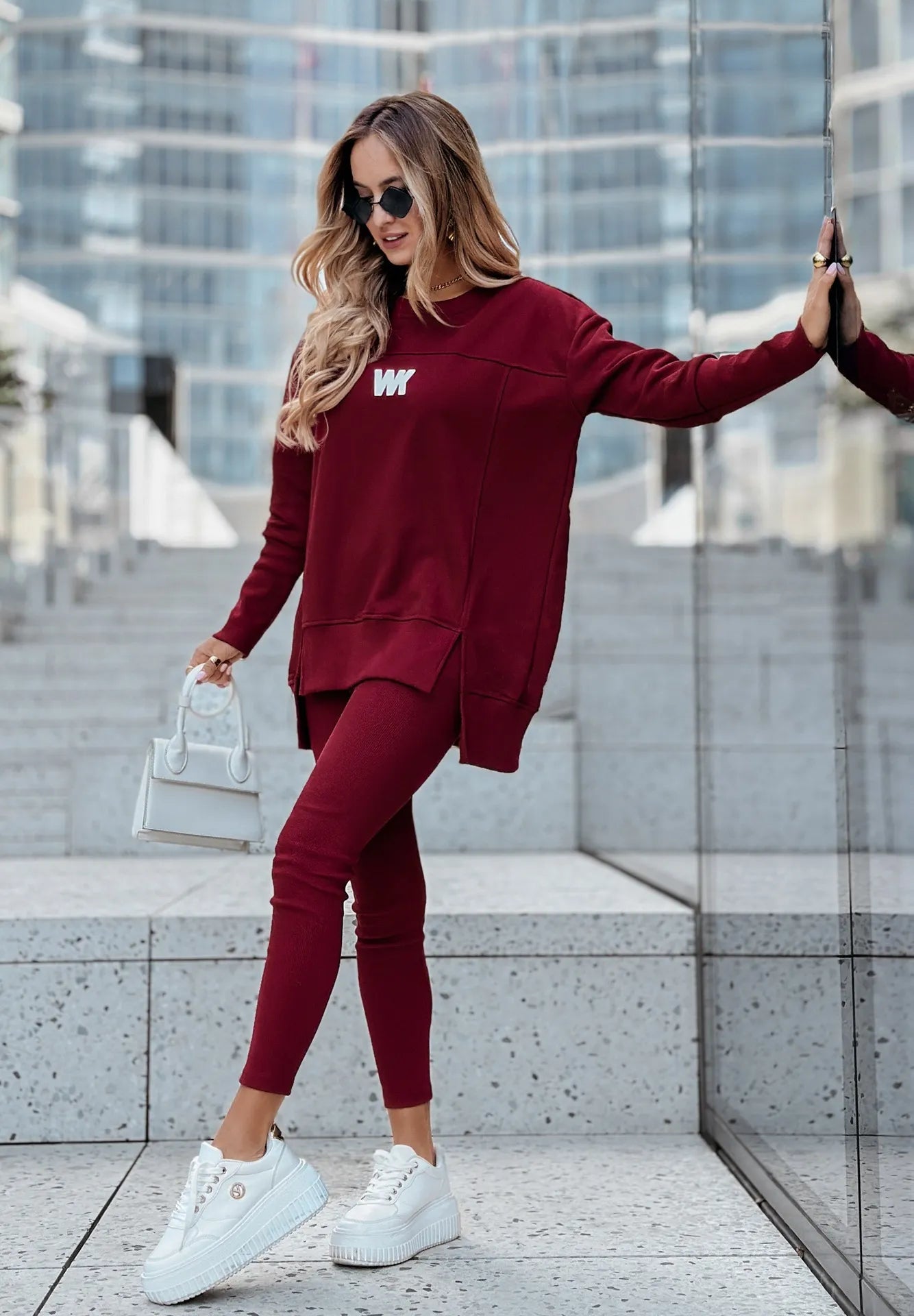Women’s Casual 2-Piece Set – Oversized Sweatshirt & Leggings