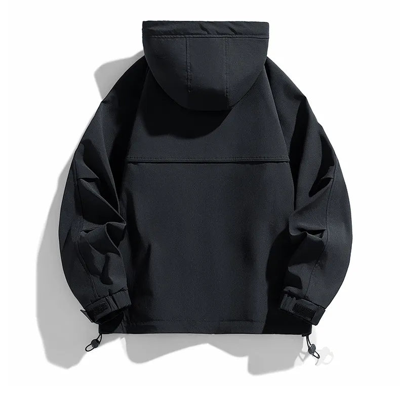 Men’s Windproof Hooded Utility Jacket