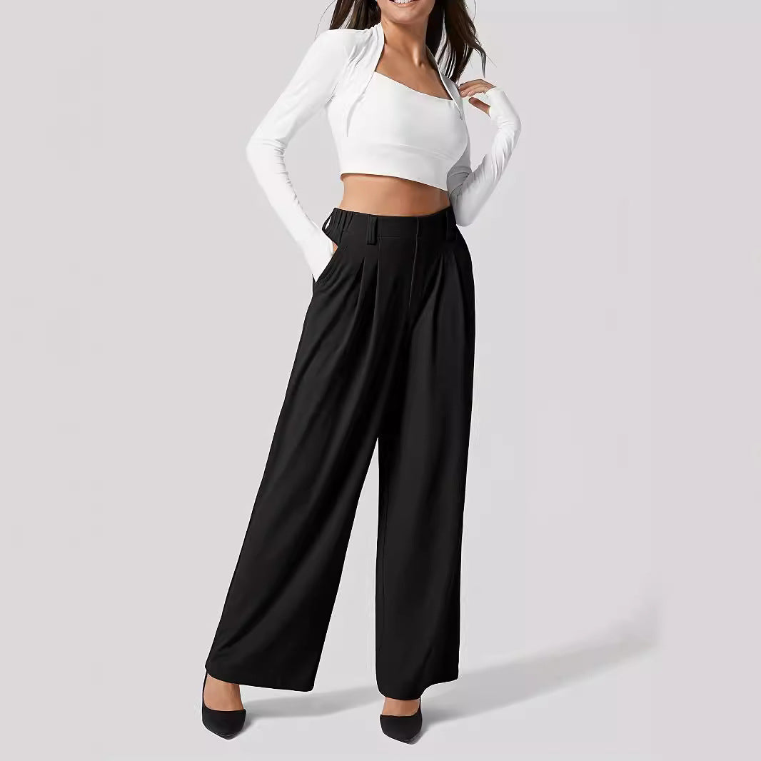 Women’s Wide Leg Waffle Trousers