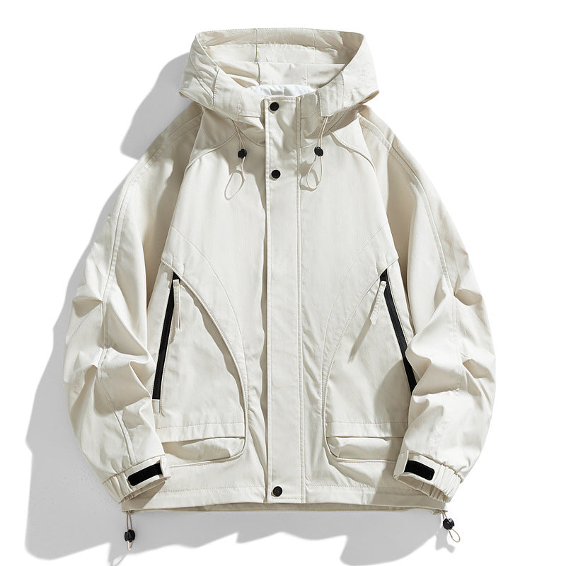 Men’s Windproof Hooded Utility Jacket