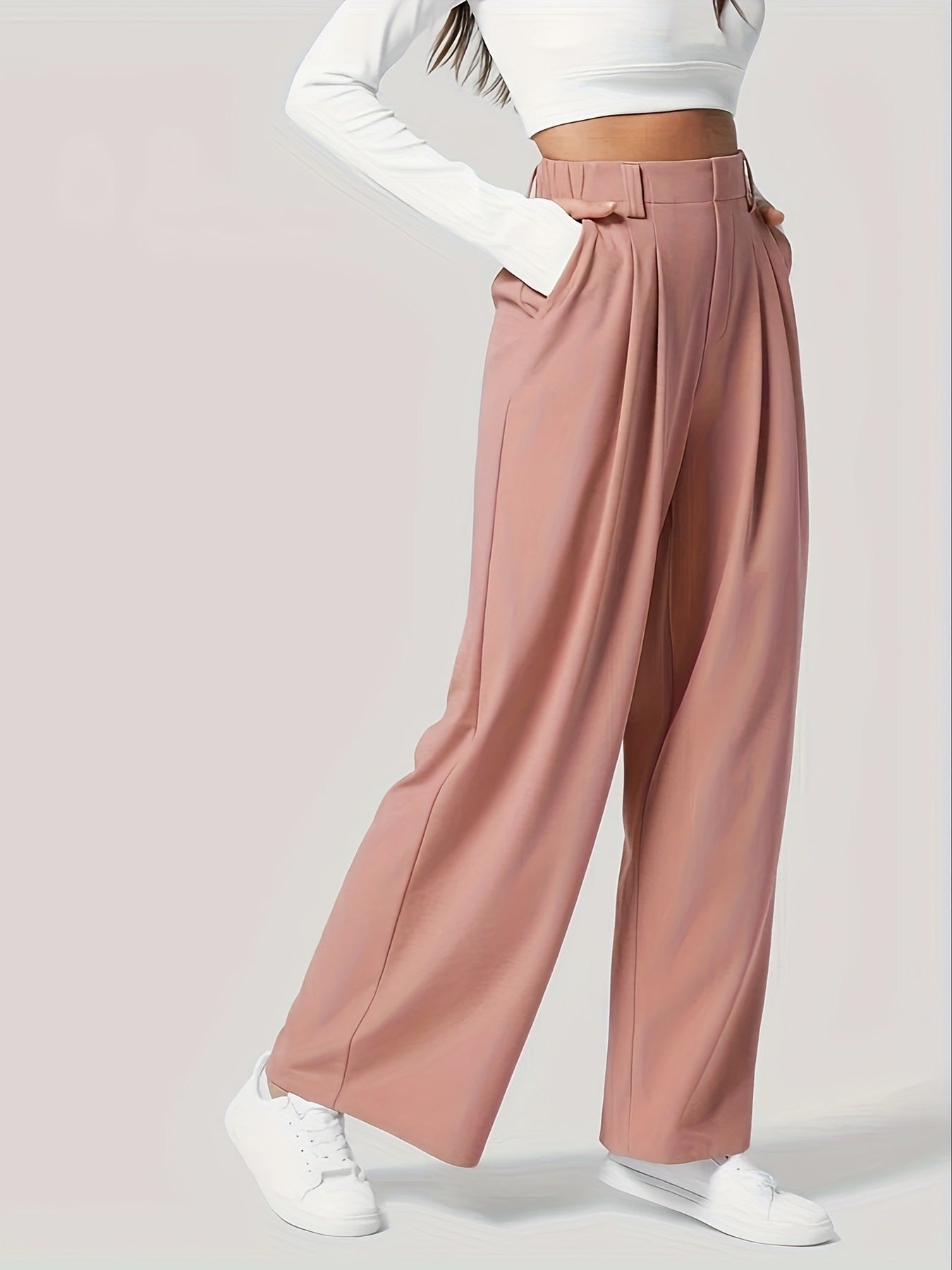 Women’s Wide Leg Waffle Trousers