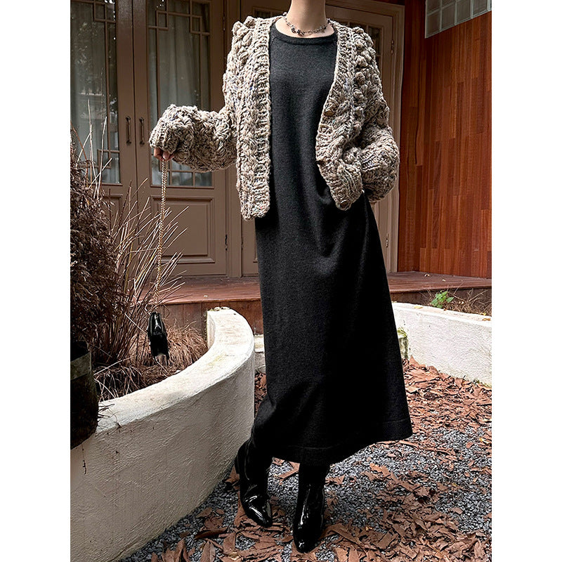 Chunky Textured Knit Cardigan