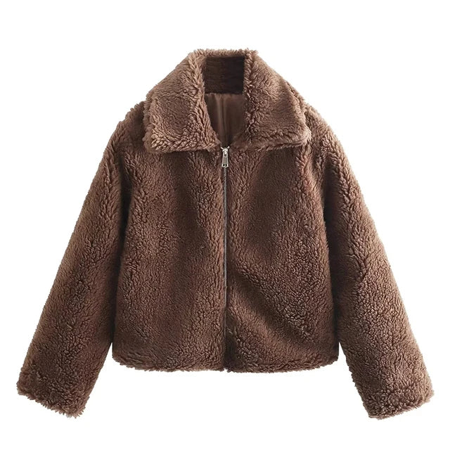 Oversized Lamb Cashmere Teddy Jacket