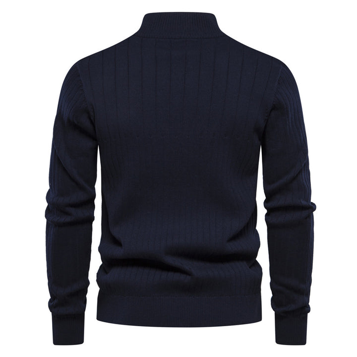 Men’s Half Zip Stand Collar Sweater