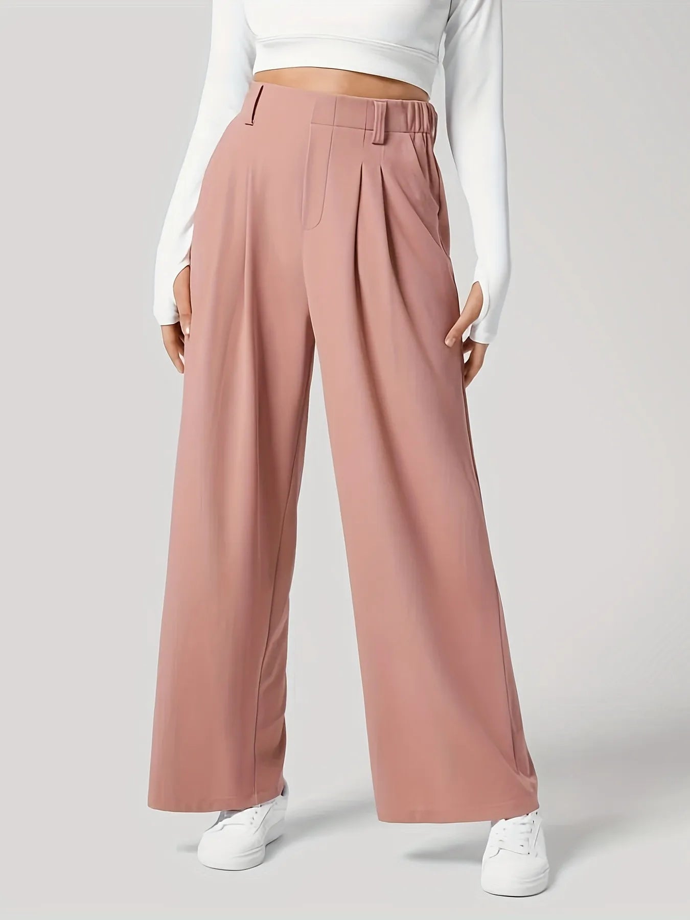 Women’s Wide Leg Waffle Trousers