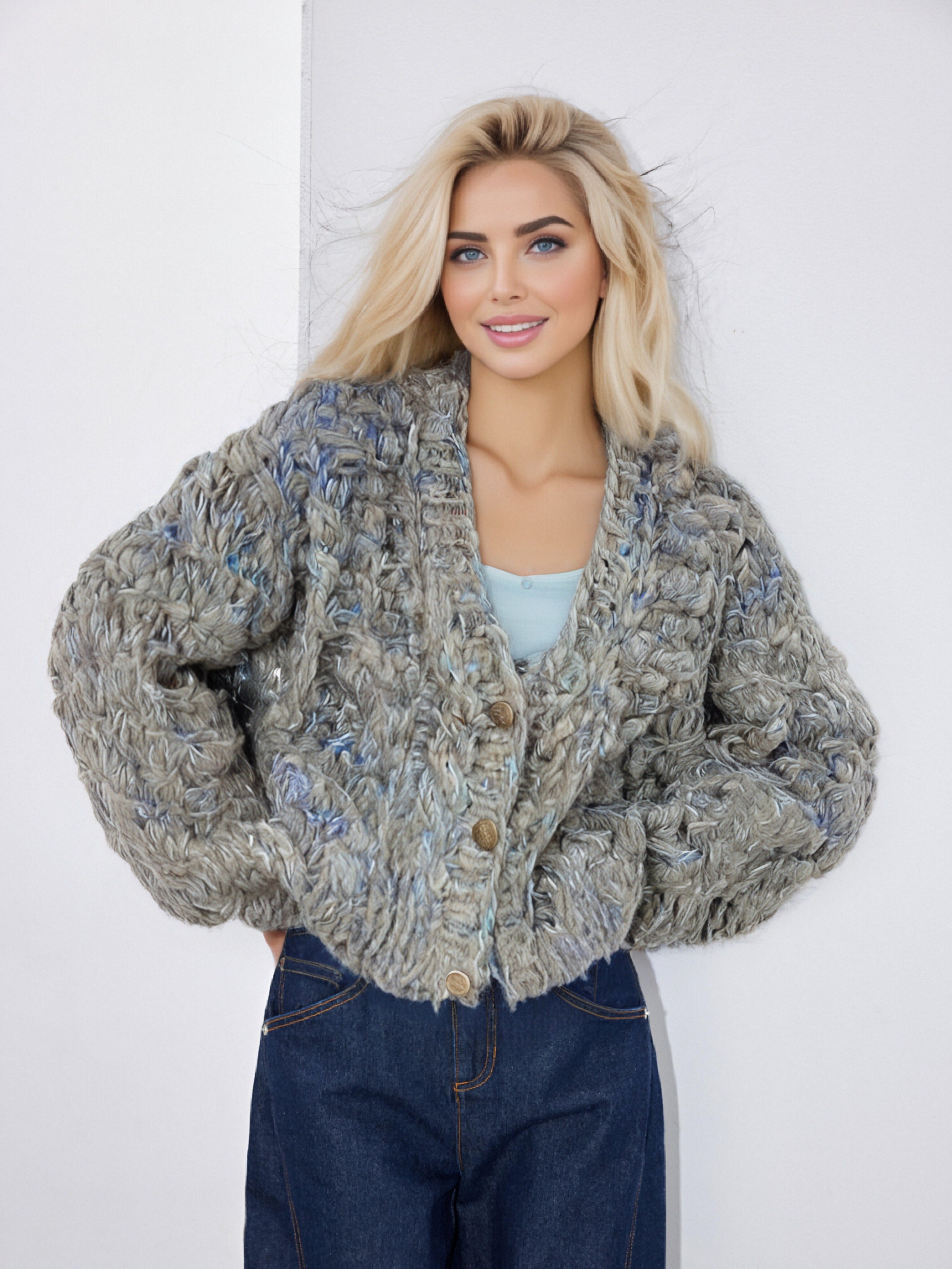 Chunky Textured Knit Cardigan