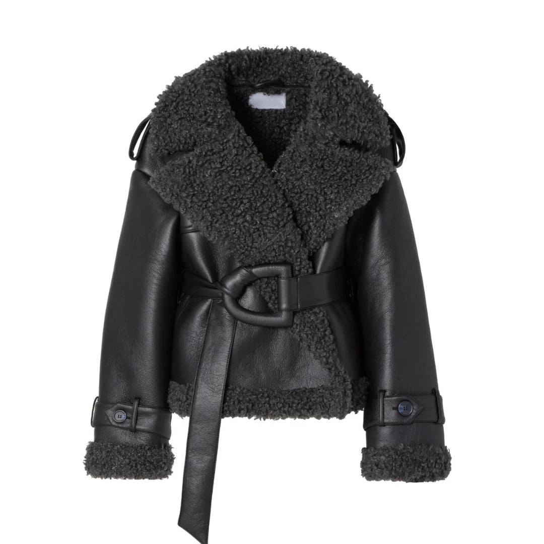 Women’s Faux Shearling Aviator Jacket