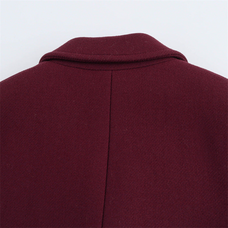 Long Burgundy Coat