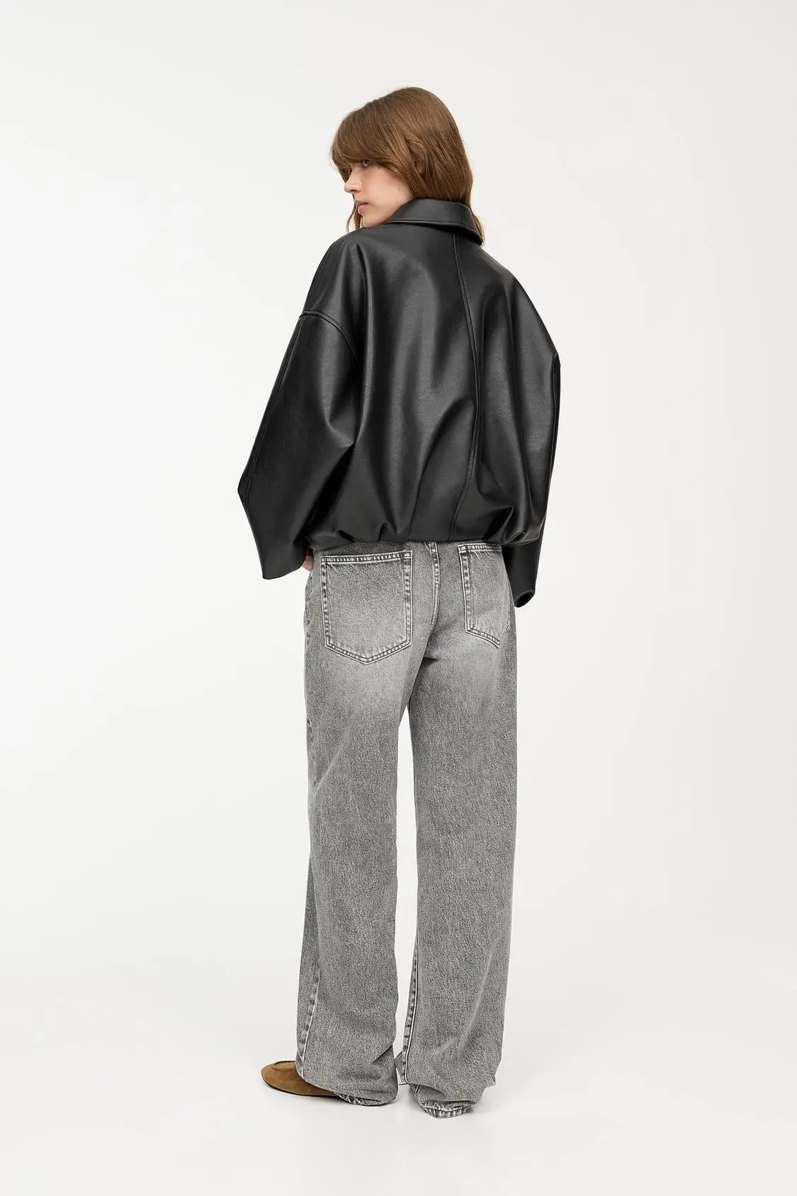 Women’s Oversized Leather Jacket