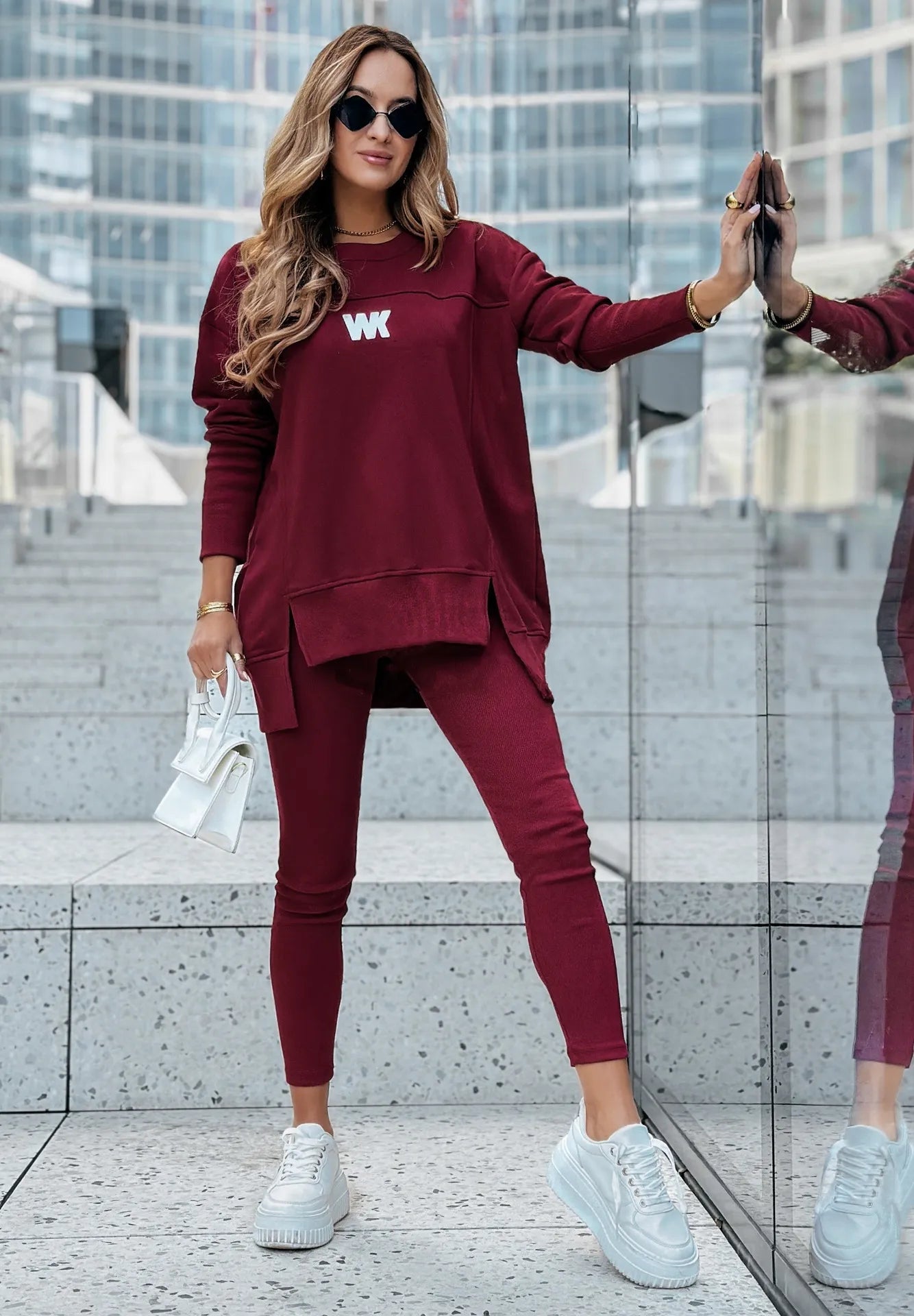 Women’s Casual 2-Piece Set – Oversized Sweatshirt & Leggings