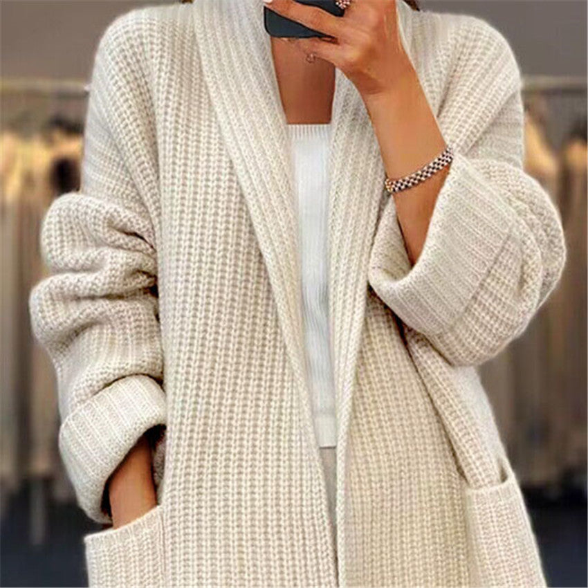 Women’s Lapel Knitted Cardigan