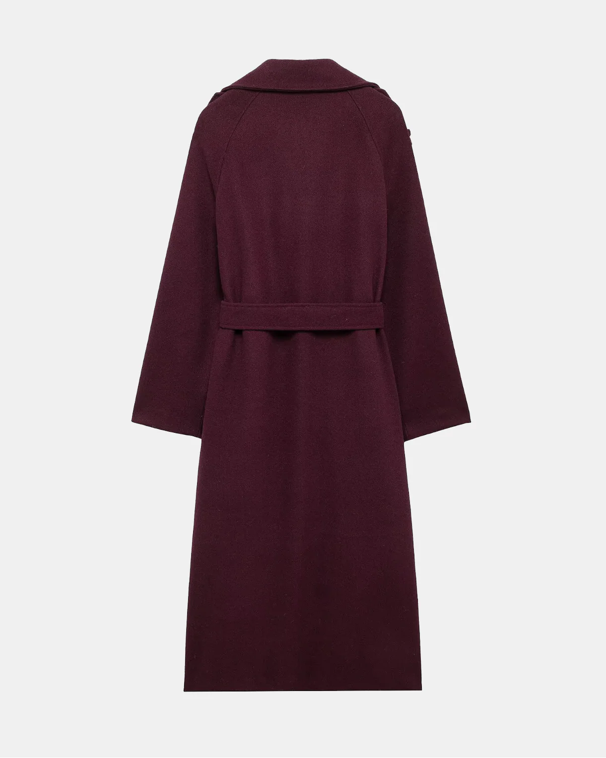 Elegant Burgundy Woolen Coat