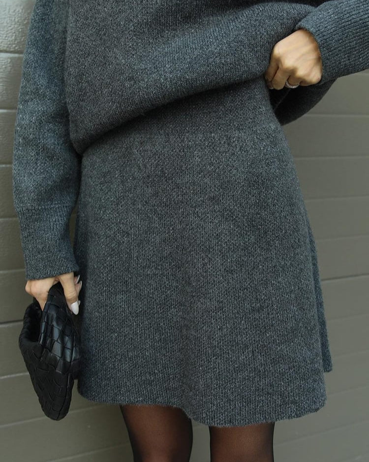 Knit Sweater and Skirt Set