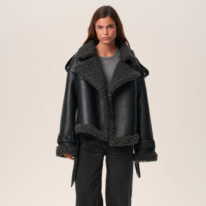 Women’s Faux Shearling Aviator Jacket