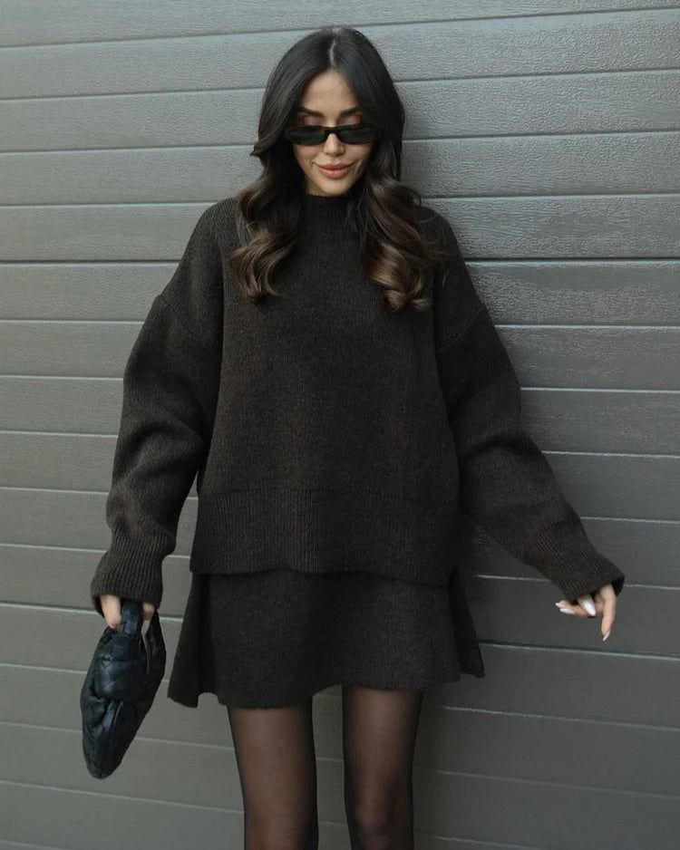 Knit Sweater and Skirt Set