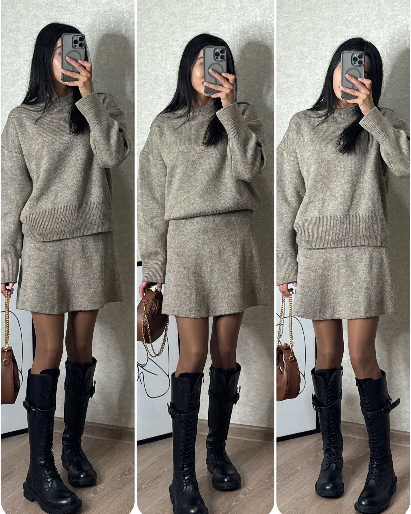 Knit Sweater and Skirt Set