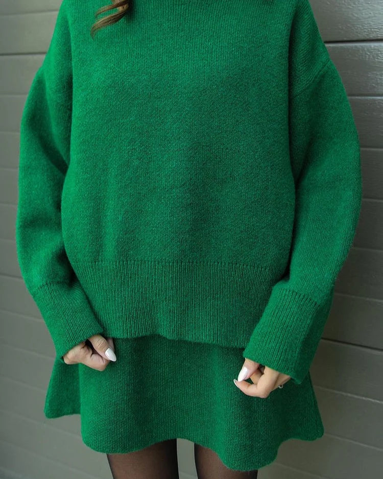 Knit Sweater and Skirt Set