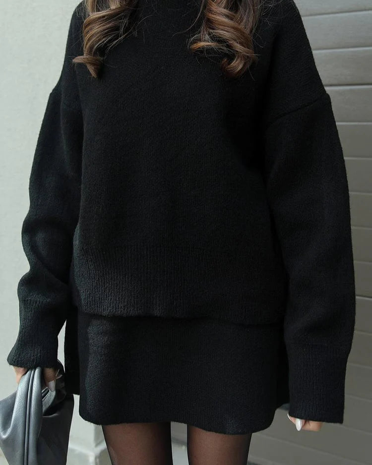 Knit Sweater and Skirt Set