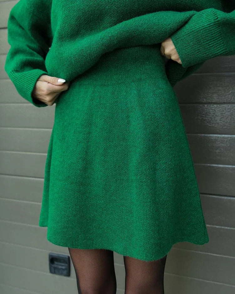 Knit Sweater and Skirt Set