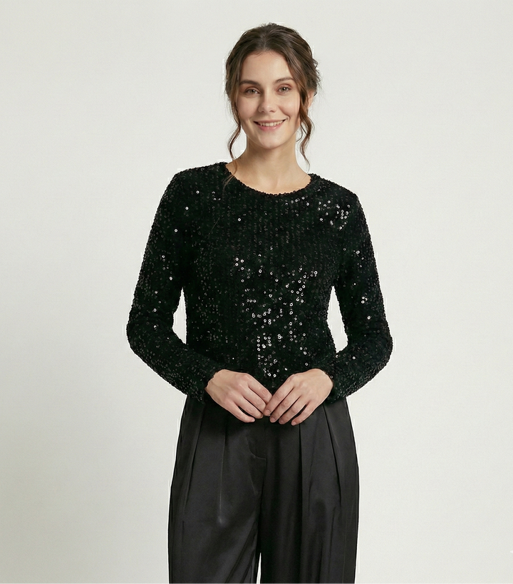 Women’s Sequin Bow Cardigan