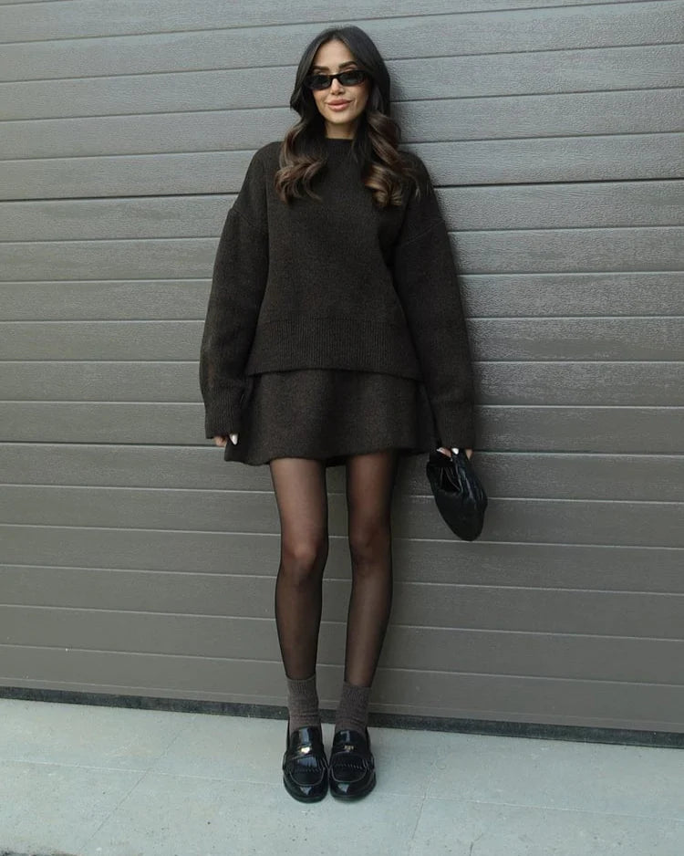 Knit Sweater and Skirt Set