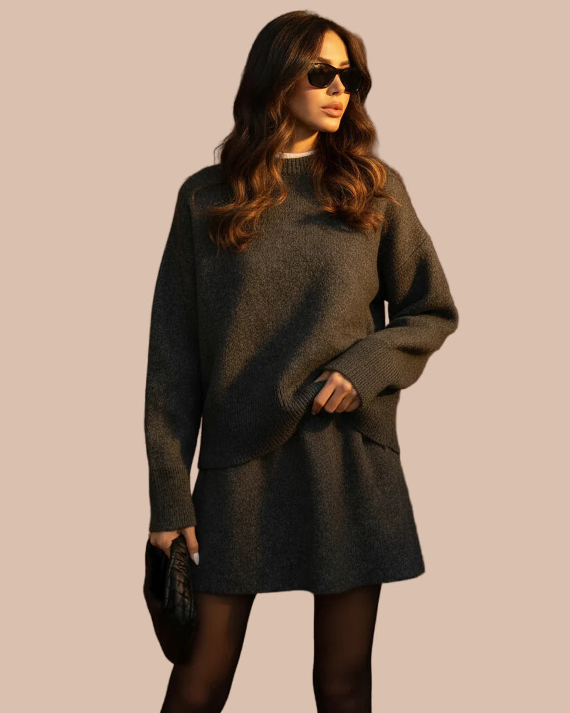 Knit Sweater and Skirt Set