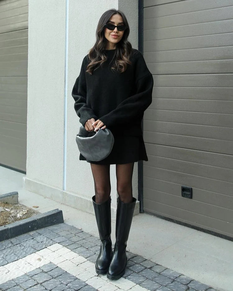 Knit Sweater and Skirt Set