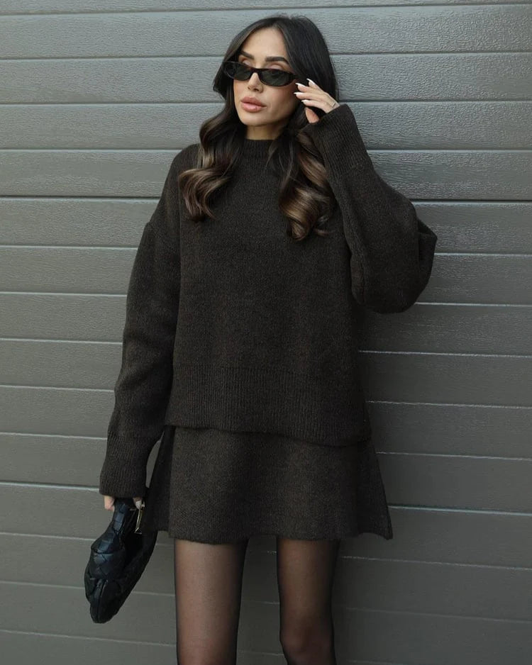 Knit Sweater and Skirt Set